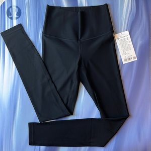 lululemon Mapped Out HR High Rise Tight Leggings 28” inseam Black/Black 6 NWT